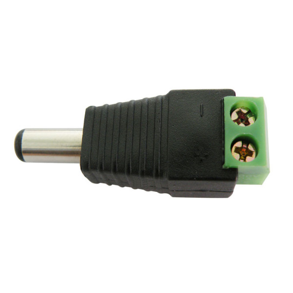 CONECTOR JACK 2.1 ALIMENTACION MACHO A TORNILLOS