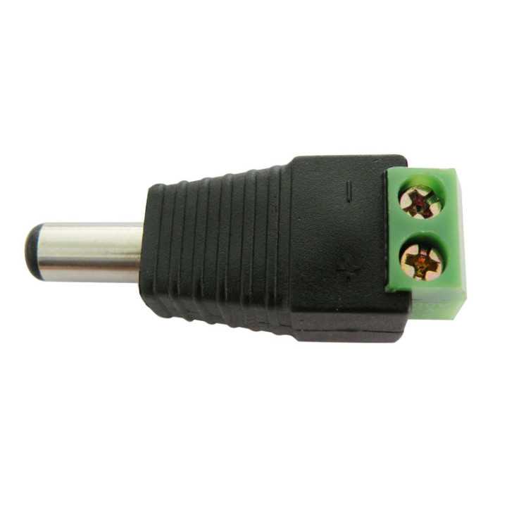 CONECTOR JACK 2.1 ALIMENTACION MACHO A TORNILLOS