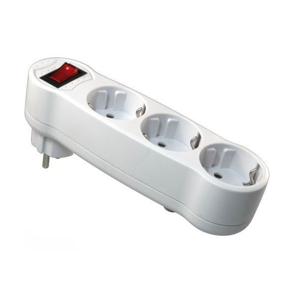BASE SCHUKO TRIPLE C/INTERRUPTOR