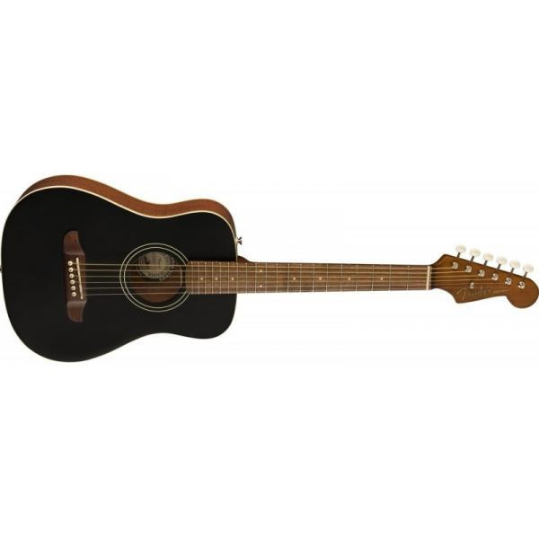 GUITARRA ACUSTICA FENDER MINI REDONDO TAPA NEGRA CUERPO CAOBA