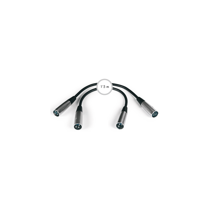 CABLE DOBLE CANON MACHO 1.5 M.