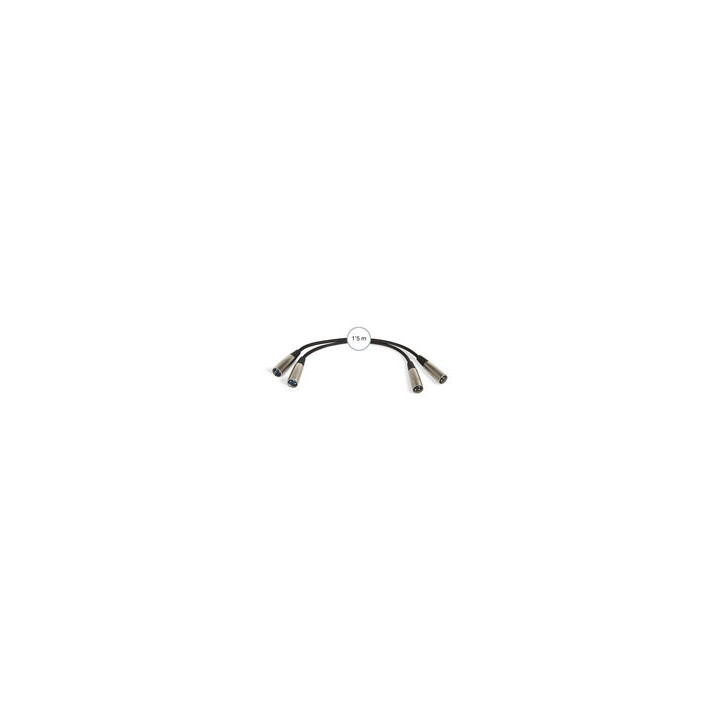 CABLE DOBLE CANON MACHO 1.5 M.