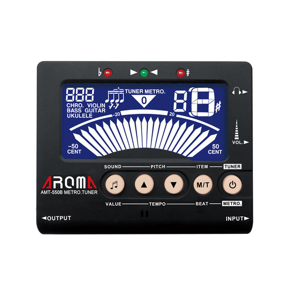 AFINADOR/METRONOMO CON PINZA DE AFINACION ZAFIRO AMT-550B