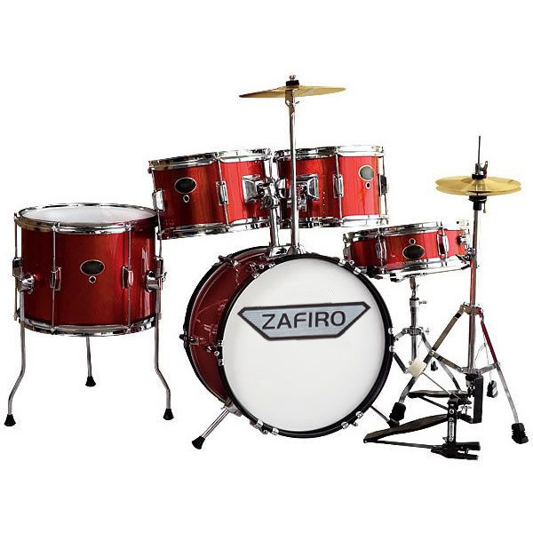 BATERIA JUNIOR ZAFIRO ROJA SET COMPLETO