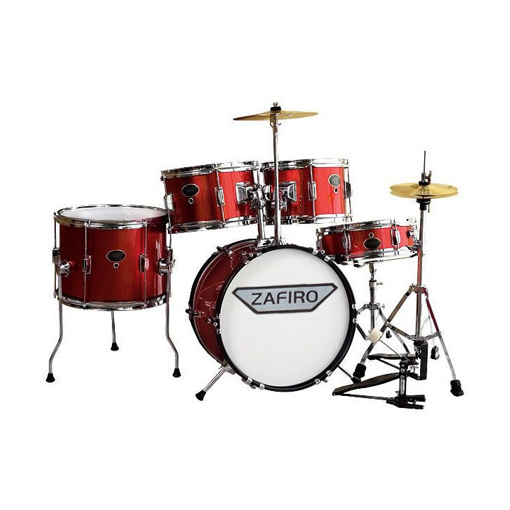 BATERIA JUNIOR ZAFIRO ROJA SET COMPLETO
