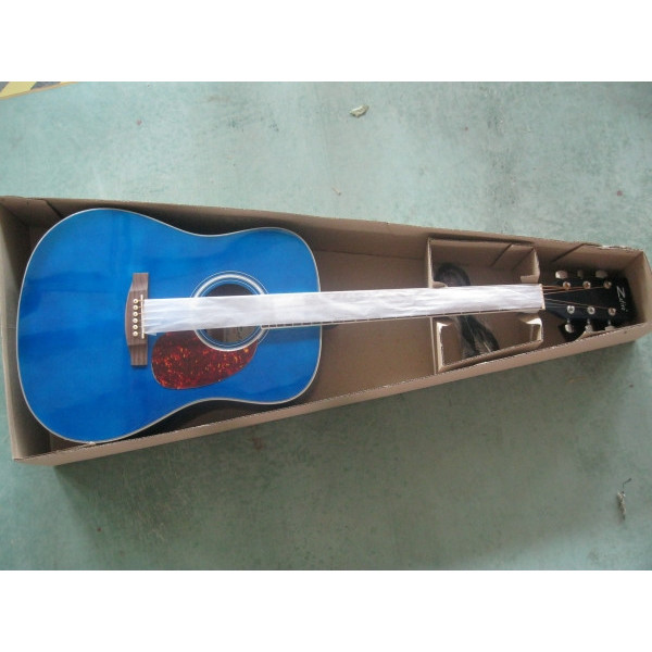 GUITARRA ACUSTICA ELECTRIFICADA ZAFIRO AG-40 AZUL TRANS.