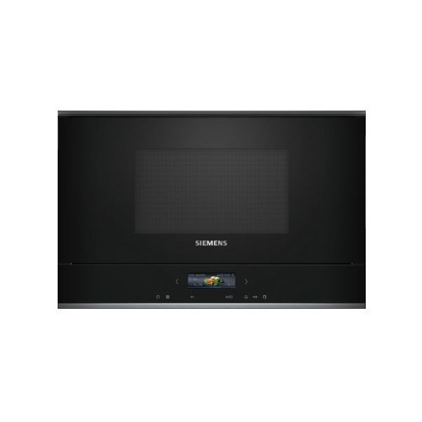 MICROONDAS SIEMENS 21 LITROS CON GRILL DISPLAY TACTIL FUNCION AUTOCOOK COLOR NEGRO MOD. BE732R1B1