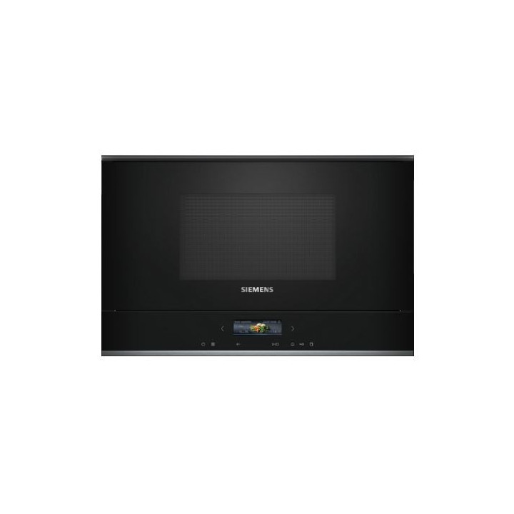 MICROONDAS SIEMENS 21 LITROS CON GRILL DISPLAY TACTIL FUNCION AUTOCOOK COLOR NEGRO MOD. BE732R1B1