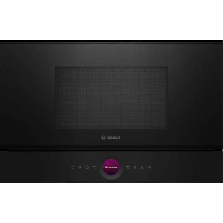 MICROONDAS INTEGRABLE BOSCH 21 LITROS SERIE 8 TFT TACTIL APERTURA ELECTRONICA COLOR NEGRO MOD. BFL72