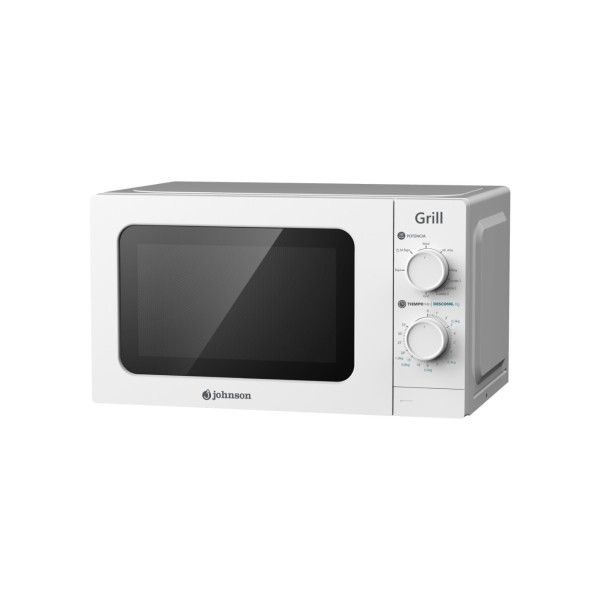 MICROONDAS SOBREMESA CON GRILL JOHNSON 20 LITROS 700W GRILL 1000W BLANCO MOD. JOMI20GB