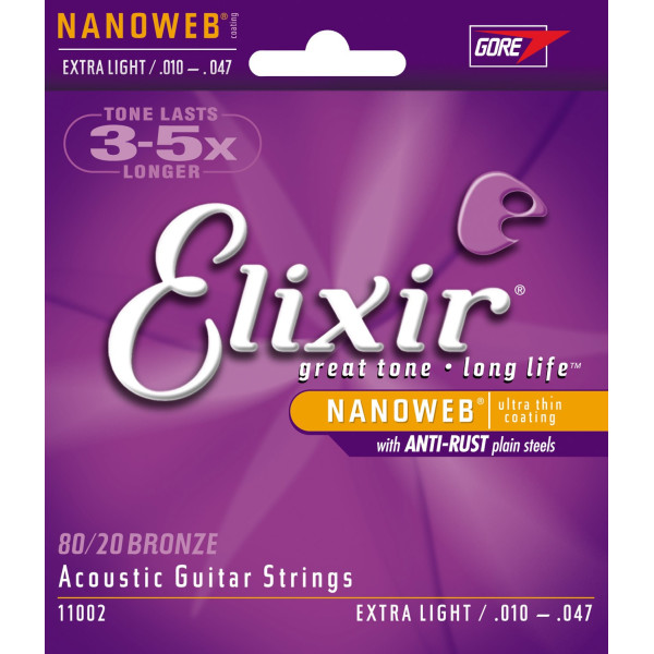 JUEGO CUERDAS ACUSTICA ELIXIR EXTRA-LITE 10-47
