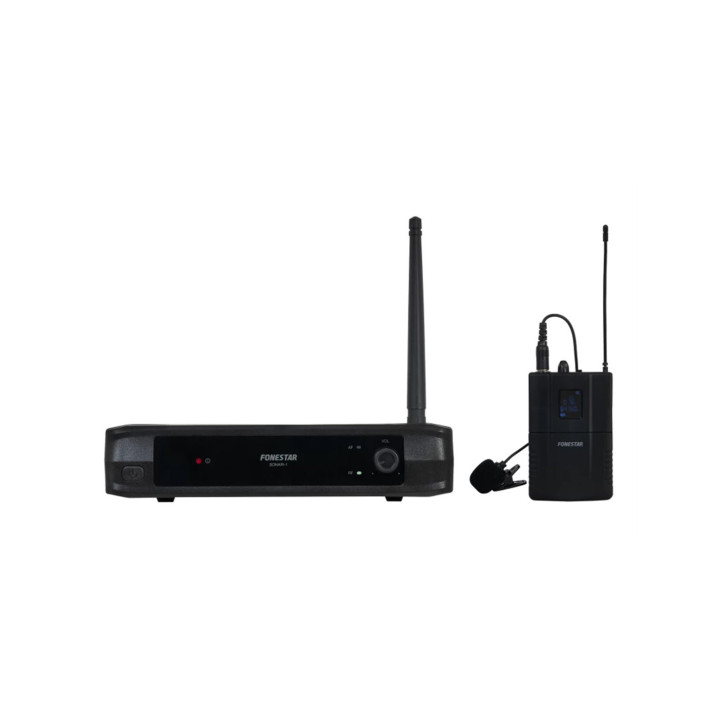 MICROFONO INALAMBRICO DE SOLAPA-PETACA UHF FONESTAR MOD. SONAIR-1P