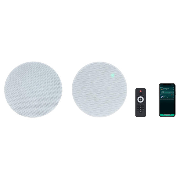 PAREJA DE ALTAVOCES CON WIFI MULTIROOM FONESTAR 2x20W RMS CON MANDO A DISTANCIA Y APP MOD. KS-07WIFI