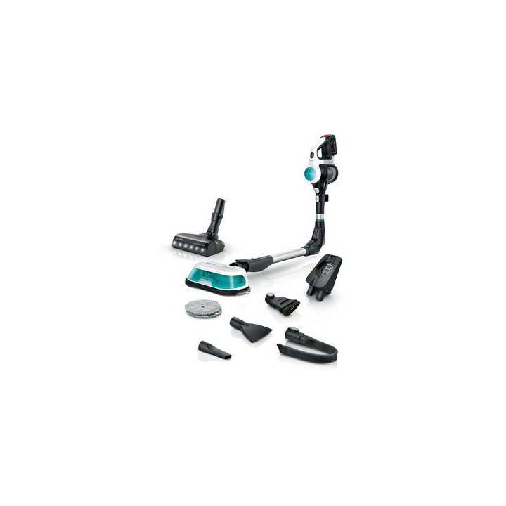 ASPIRADOR ESCOBA BOSCH UNLIMITED 7 PROHYGIENIC AQUA BLANCO AUTON 40 MIN MOD:BCS71HYG4