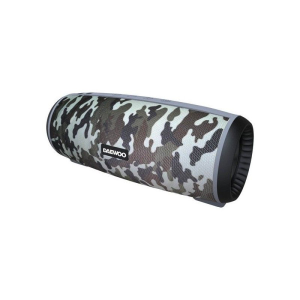 ALTAVOZ PORTATIL BLUETOOTH DAEWOO DISENO CAMUFLAJE 12W FUNCION MANOS LIBRES RADIO FM, USB, MICRO SD,