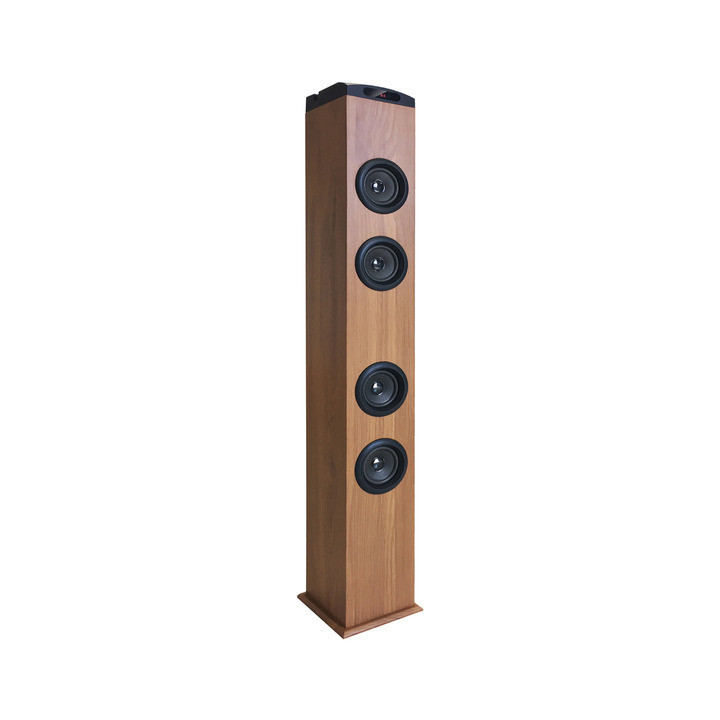 ALTAVOZ TORRE DAEWOO BLUETOOTH, RADIO FM, USB, SD Y AUXILIAR 40W COLOR MADERA