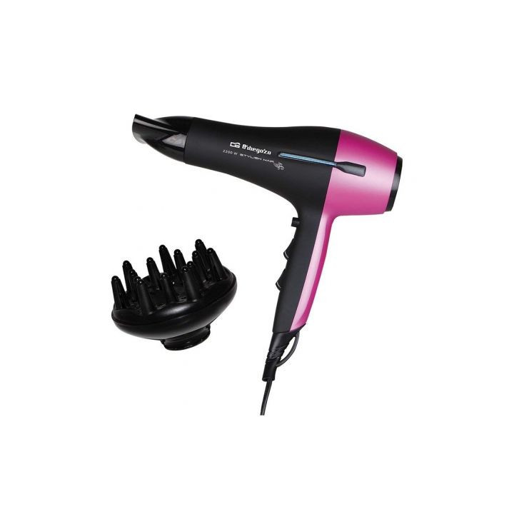 SECADOR ORBEGOZO SE-2320/2200W/NEGRO Y LILA  MOD:ORB-PAE-SEC SE-2320