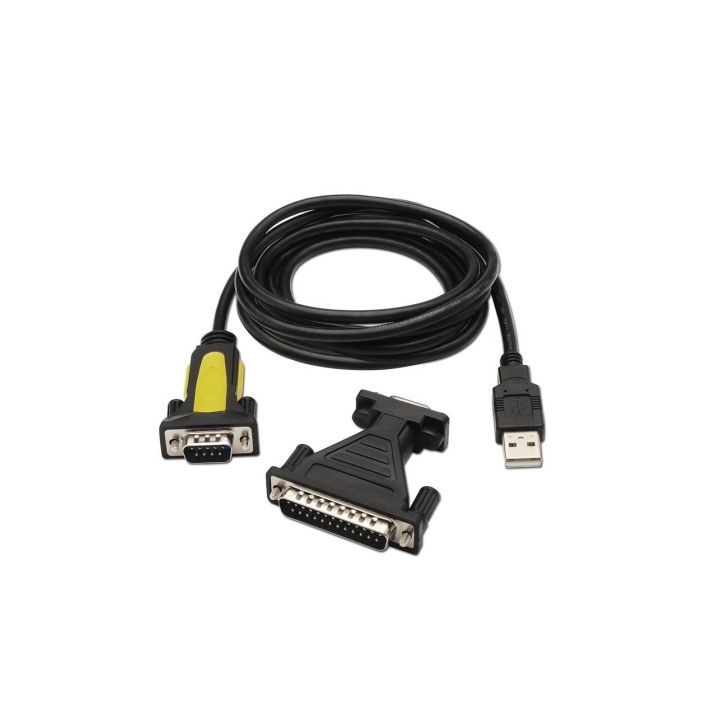 ADAPTADOR NANOCABLE 10.03.0002 - USB A SERIE - TIPO A/M-RS232 DB9M/ DB25/M - 1.8M