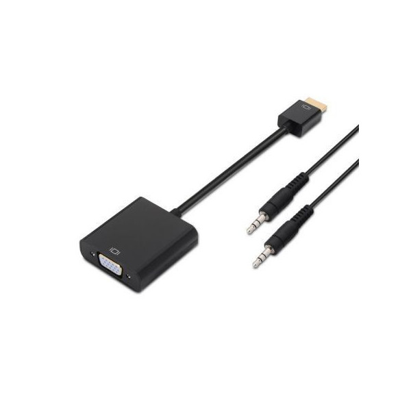 Adaptador Aisens A122-0126/ HDMI Macho - VGA Hembra/ Jack 3.5 Hembra