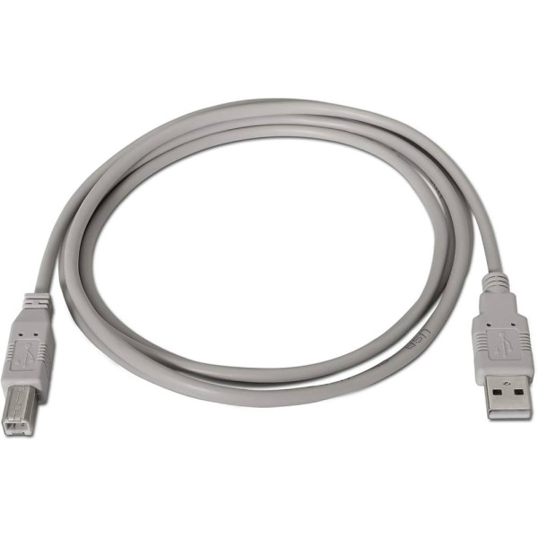 CABLE USB IMPRESORA AISENS A101-0002 - TIPO A MACHO-TIPO B MACHO - 1.8M - BEIGE