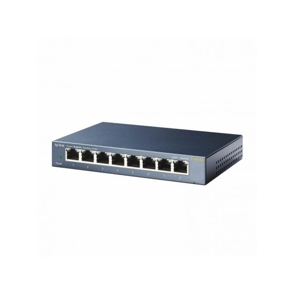 SWITCH TP-LINK TL-SG108 V3.0 - 8 PUERTOS RJ45 10/100/1000 - MDI/MDIX AUTOMATICO - SIN VENTILADOR - C