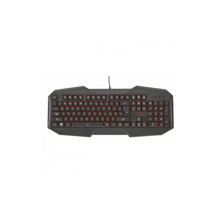 TECLADO PARA JUEGOS TRUST GAMING GXT830 - ILUMINACION LED 3 COLORES - 12 TECLAS MULTIMEDIA - TIEMPO