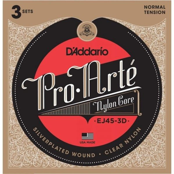 JUEGO CUERDAS CLASICA D'ADDARIO EJ-45 PACK 3 UNIDADES