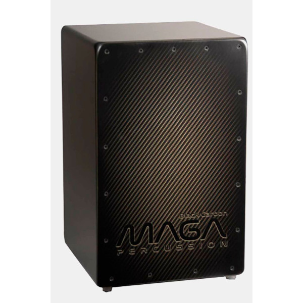 CAJON MAGA PERCURSION TAPA DE FIBRA DE CARBONO  NEGRA  MOD:MP-BLACK-CARBON