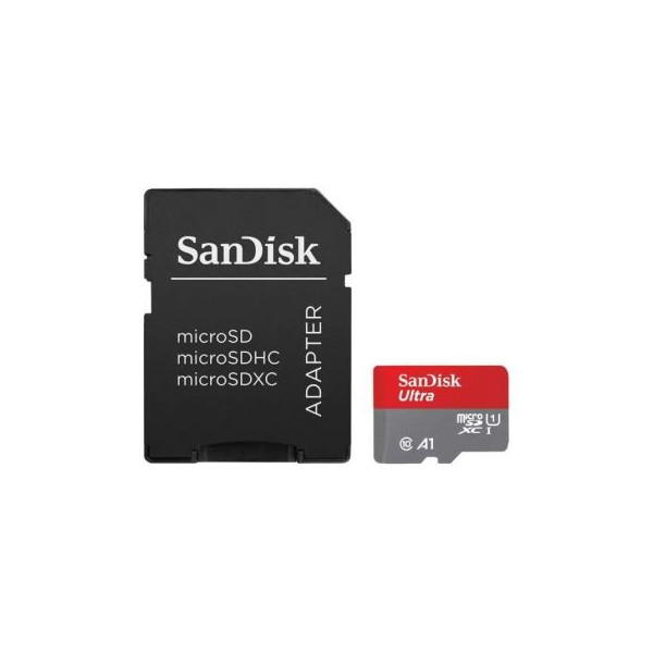 TARJETA DE MEMORIA SANDISK ULTRA 64GB MICRO SD XC CON ADAPTADOR / CLASE 10/140MBS MOD:SDSQUAB064GGN6