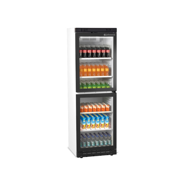 FRIGORIFICO EXPOSITO DE BOTELLAS 2 PUERTAS JOHNSON 184X60 CLASE E PUERTAS TRANSPARENTES MOD. JRPRO18