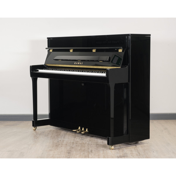 PIANO VERTICAL KAWAI K 200 M, NEGRO PULIDO   BANQUETA REGULABLE (GAMA ESTUDIO)