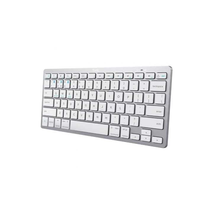 Teclado Compacto Inalambrico por Bluetooth Trust 24654/ Plata