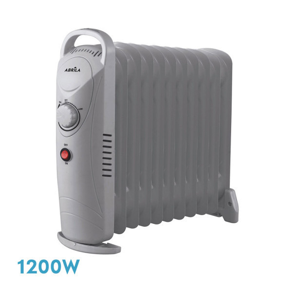 RADIADOR ACEITE CONFORT 1200W  11 ELEMENTOS GRIS TERMOSTATO REG 37x41,3x14 Cm MOD:198411201