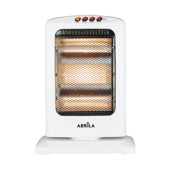 ESTUFA ELECTRICA CANDENTE 1200W BLANCO 3 POTENCIAS OSCILANTE 3 ELEMENTOS ANTIVUELCO, ASA 44x33x23 Cm