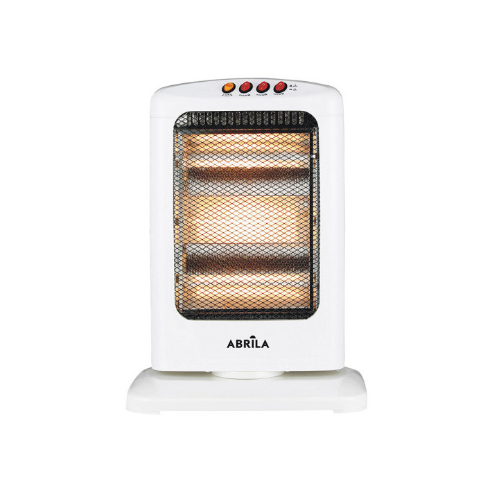 ESTUFA ELECTRICA CANDENTE 1200W BLANCO 3 POTENCIAS OSCILANTE 3 ELEMENTOS ANTIVUELCO, ASA 44x33x23 Cm