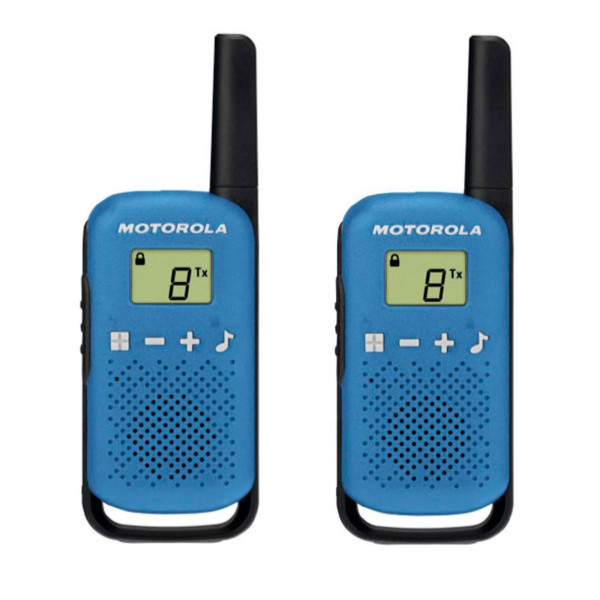 PMR WALKI MOTOROLA TALKABOUT 16 CANALES Y HASTA 4KM DE DISTANCIA  MOD. T42AZUL