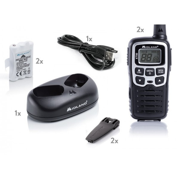 PMR WALKIE 446 MIDLAND XT50   CARGADOR