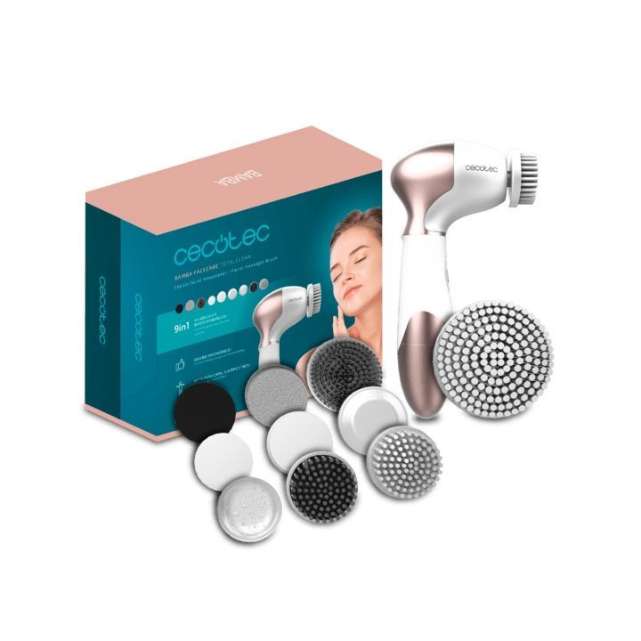 CEPILLO FACIAL BAMBA FACECARE TOTAL CLEAN CEPILLO FACIAL CON 9 CABEZALES PARA CARA, PIES Y CUERPO CO