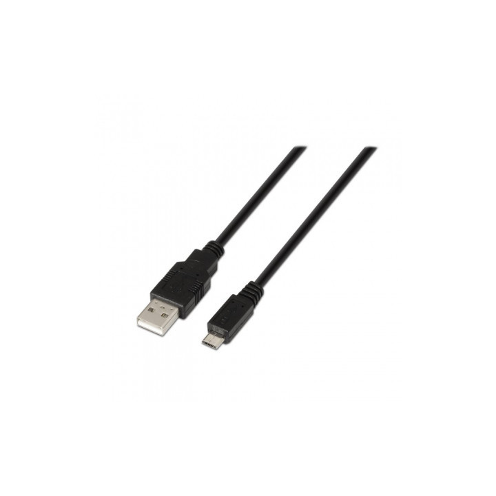Cable USB Macho - MicroUSB Macho/ 1.2m/ Negro