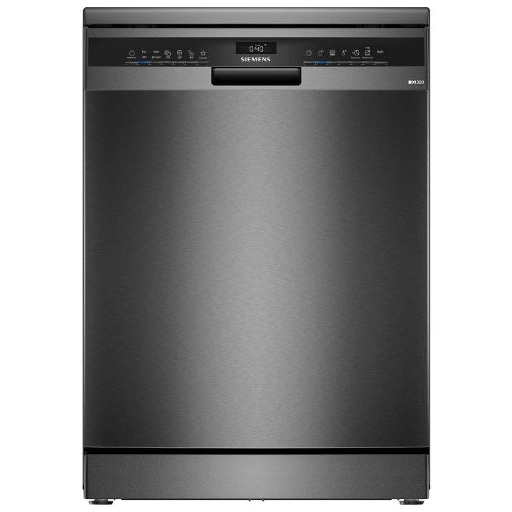 LAVAVAJILLAS SIEMENS 14 SERVICIOS CON 3. BANDEJA HOME CONNECT CLASE B COLOR ACERO NEGRO MOD.SN23EC03
