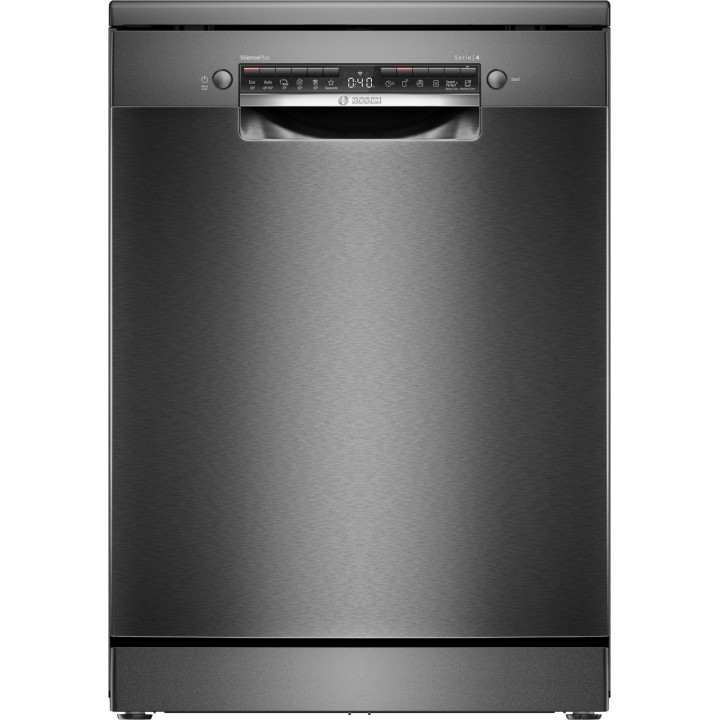 LAVAVAJILLAS BOSCH 14 SERVICIOS CON 3. BANDEJA  HOME CONNECT CLASE B ACERO NEGRO MOD:SMS4EMC06E