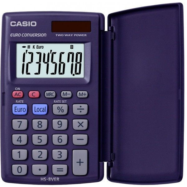 CALCULADORA BOLSILLO CASIO 8 DIGITOS CON TAPA