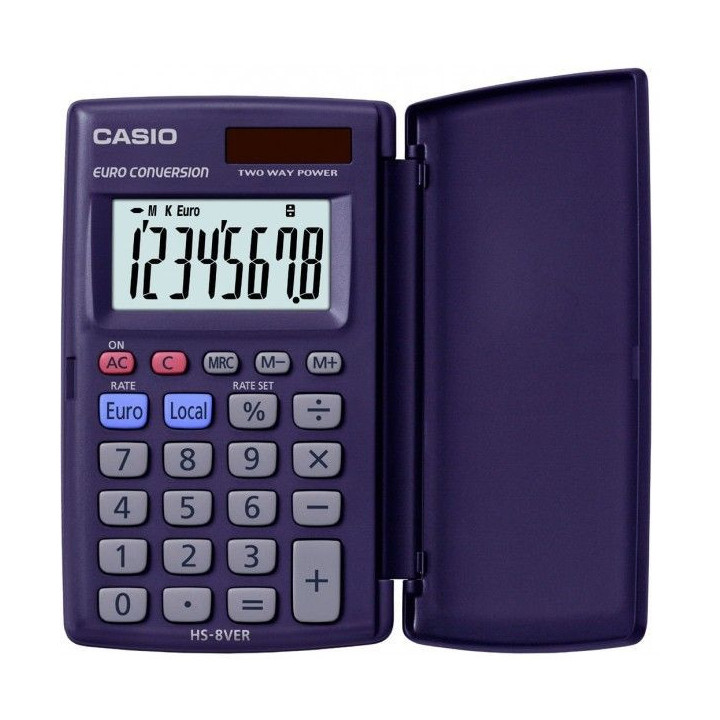 CALCULADORA BOLSILLO CASIO 8 DIGITOS CON TAPA