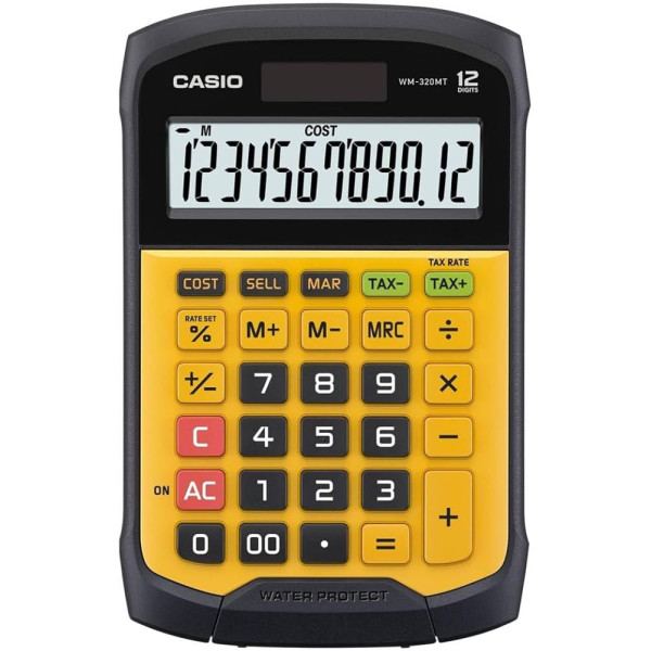 CALCULADORA CASIO RESISTENTE AL AGUA Y ESTANCA AL POLVO