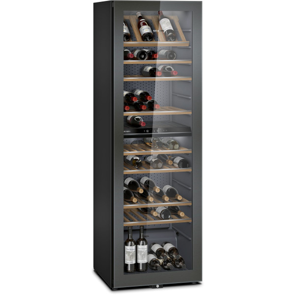 VINOTECA SIEMENSIQ500  CAPACIDAD 199 BOTELLAS CON DOS ZONAS DE TEMPERATURA  CLASE G MEDIDAS 186x60x