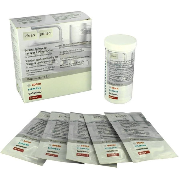 SET DE LIMPIEZA PARA EL CUIDADO DEL ACERO INOXIDABLE