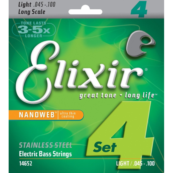 JUEGO CUERDAS ELIXIR BAJO ELECTRICO 45-105 LITE