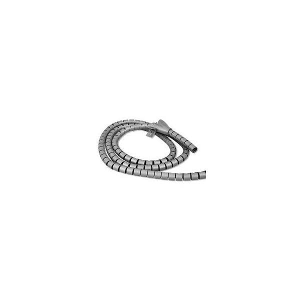 ORGANIZADOR CABLES EN ESPIRAL 25mm COLOR GRIS 2.5 METROS