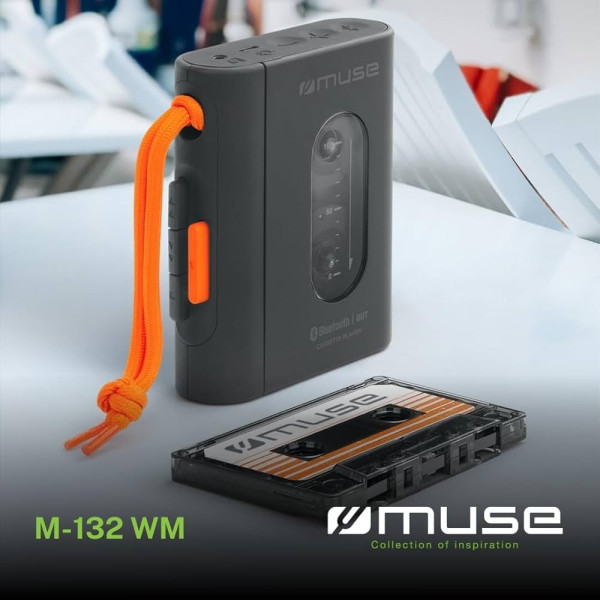 REPRODUCTOR DE CASETES DE AUDIO MUSE TRANSMISOR DE BLUETOOT WALKMAN MOD:M-132WM