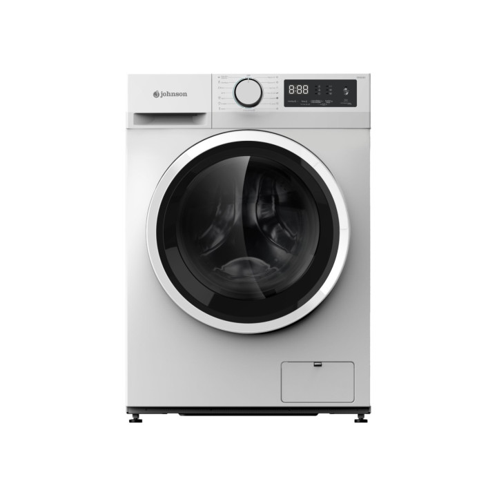LAVADORA JOHNSON 8KG  1400RPM CLASE A INVERTER DISPLAY COLOR  BLANCA MOD. EBRO80